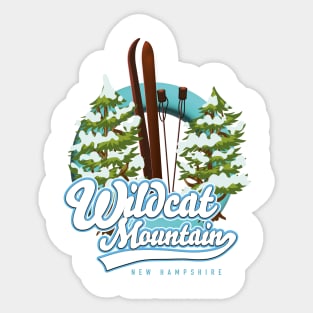 Wildcat Mountain new hampshire retro ski logo Sticker